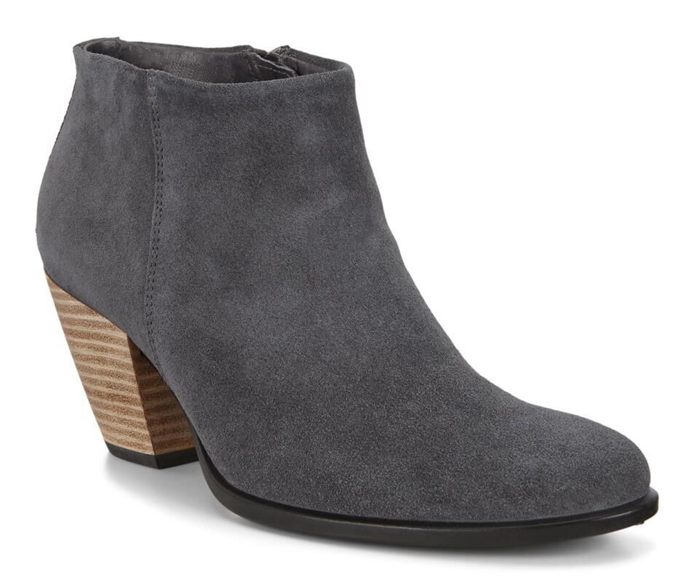 ECCO Womens Boots Dark Grey - Shape 55 Western - NRK-123954